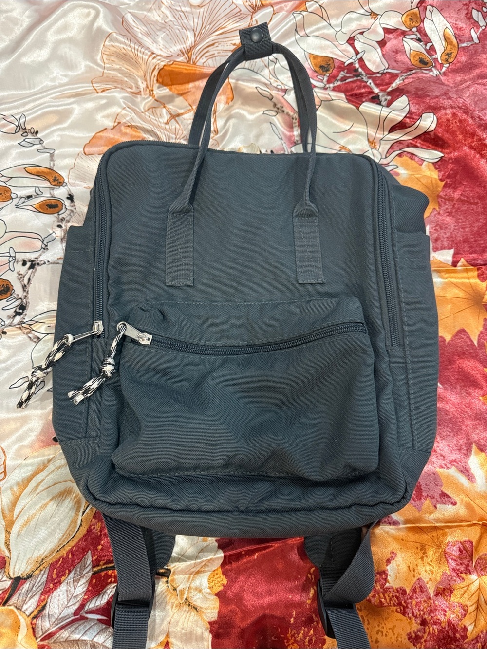 Gray Canvas mini Backpack